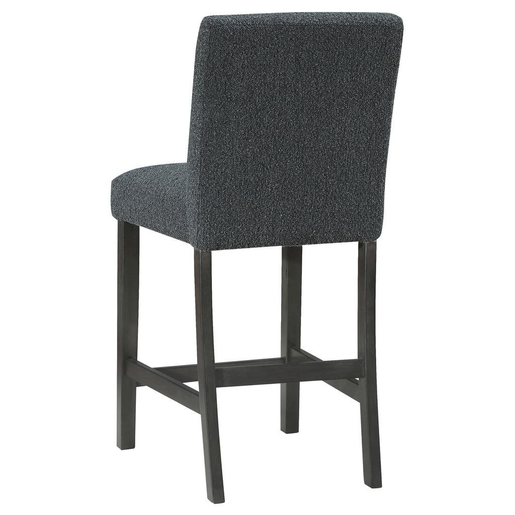 Coaster Home Furnishings Alba Boucle Upholstered Counter Height Dining Chair Black and Charcoal Grey (Set of 2)