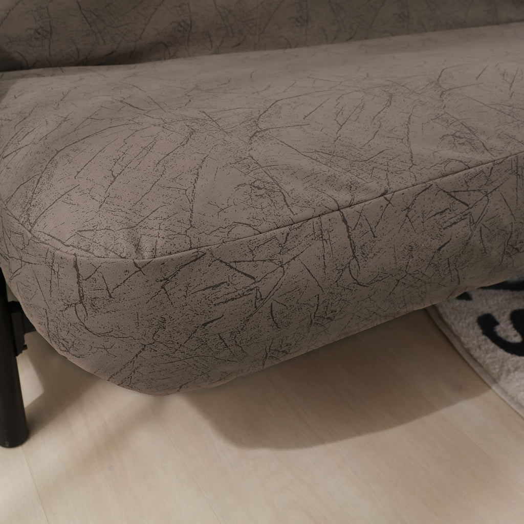 Octorose Full Size 54X75X8Inch 3 Side Zipper Classic Soft Velvet Futon Cover Slipcover Sofa Day Bed Mattress Cover Couch Protect