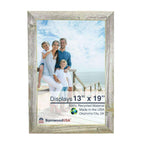 BARNWOODUSA | Farmhouse 13x19 Picture frame | 1 1/2 inch Molding | 100% Reclaimed Wood | Rustic | Natural Weathered Gray