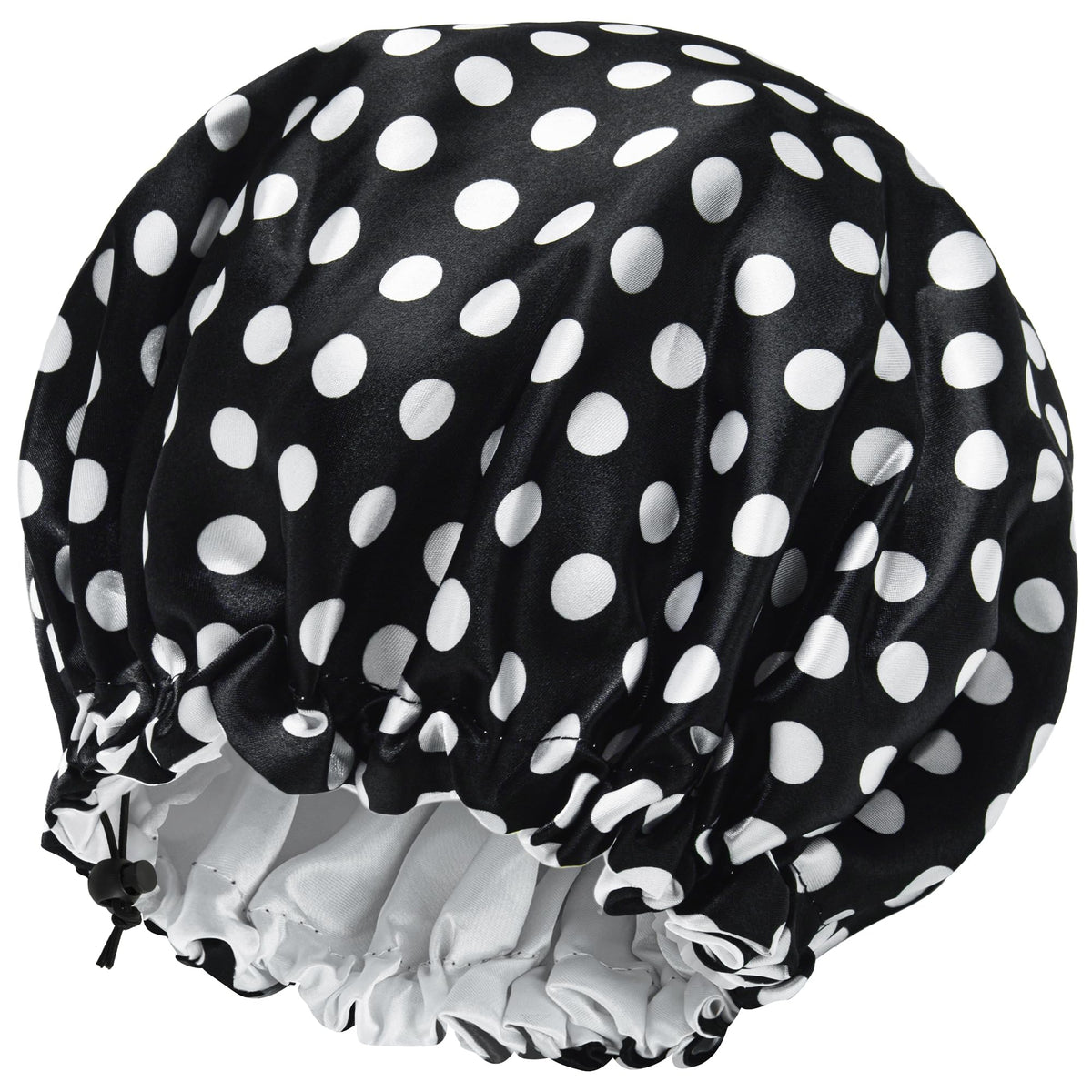 Satin Bonnet Silk Bonnet for Curly Hair Bonnet Braid Bonnet for Sleeping Bonnets for Women Large Double-Layer Adjustable(Dots)