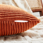 Fancy Homi Burnt Orange Lumbar Decorative Throw Pillow Covers 12X20 Inch For Living Room Couch Bed, Boho Farmhouse Fall Home Dec