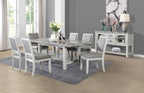 Steve Silver Upholstered Canova Side Chairs, Set of 2 Chairs, Dining, Office, or Guest Chair, Weathered White, Wood Frame, Tapered Leg, Hardwood Solids, 19.5''x24.5''x38''H, Grey/White