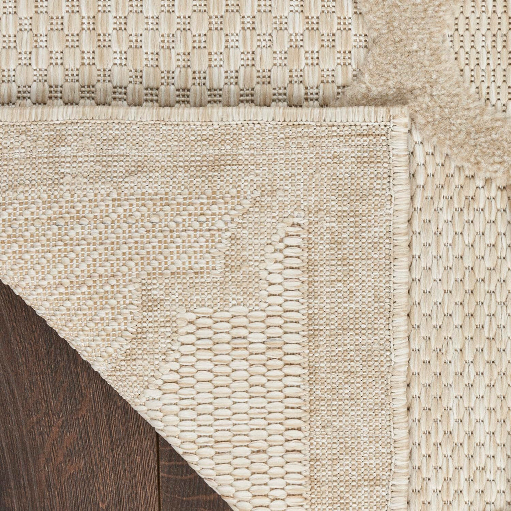 Nourison Easy Care Modern Indoor/Outdoor Cream 8' X 10' Area Rug, Easy Cleaning, Non Shedding, Bed Room, Living Room, Dining Room, Backyard, Deck, Patio (8X10)