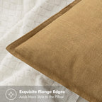 Miulee Linen Pillow Covers 24X24 Inch Mustard Yellow ?Decorative Boho Farmhouse? ?Neutral Throw Pillows Pack Of 2 Soft Accent Couch Pillowcases Spring Modern Home Decor For Sofa Cushion Livingroom Bed