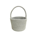 DSJ Small Cotton Rope Basket with Handle Gray Woven Storage Basket 6    x 5    Little Gift Basket for Baby Shower, Easter, Chris