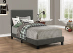Coaster Home Furnishings Boyd Transitional Fabric Upholstered Twin Size Panel Bed Frame 50-inch Headboard Charcoal 350061T