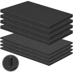 ToLanbbt 8P Pick and Pluck Foam Inserts, Polyurethane Sheets, 16x12x0.8 & 0.4 IN, Black, Model FGK-NEW-
