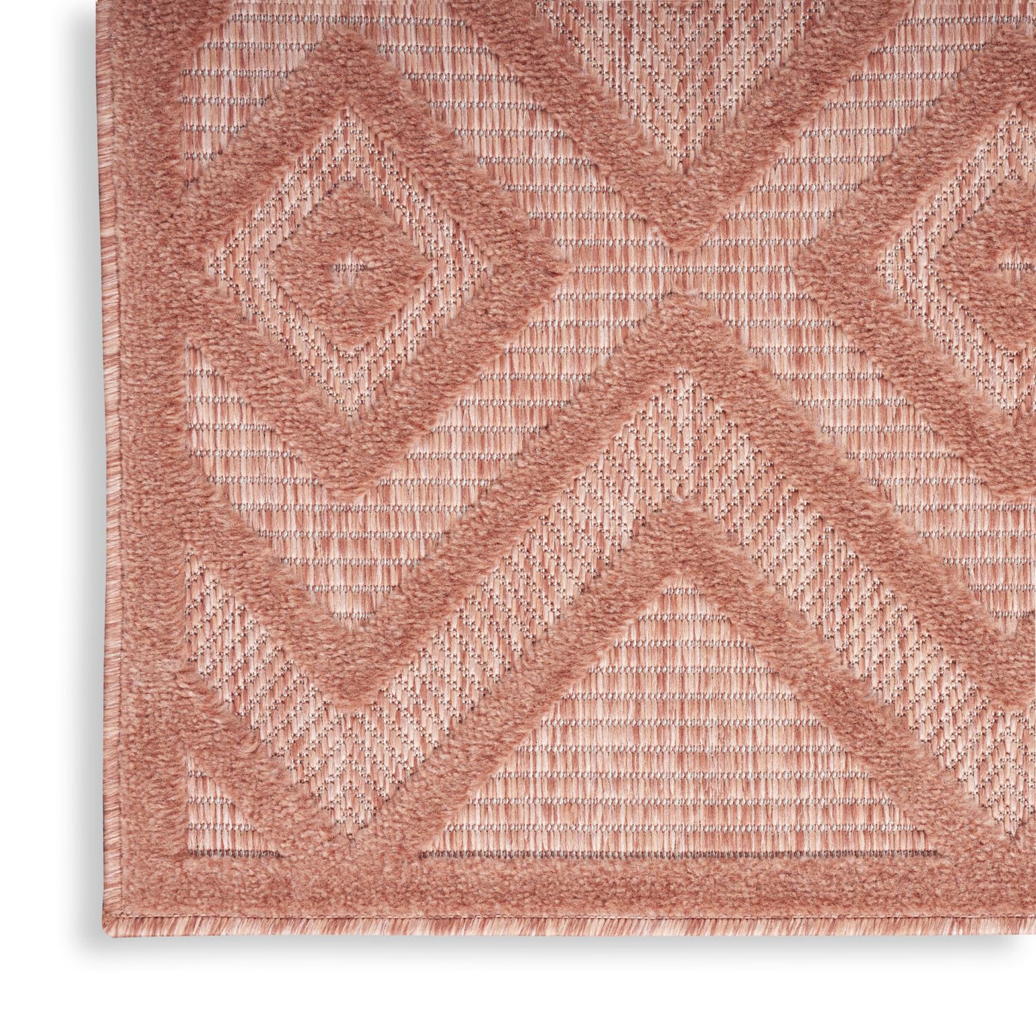Nourison Versatile Indoor/Outdoor Coral/Orange 8' X 10' Area Rug, Easy Cleaning, Non Shedding, Bed Room, Living Room, Dining Room, Deck, Backyard, Patio, High Traffic Area (8X10)