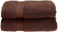 Superior Zero Twist 100% Cotton Bathroom, Super Soft, Fluffy, and Absorbent, Towel Set, Bath, Espresso