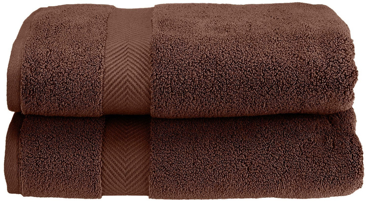 Superior Zero Twist 100% Cotton Bathroom, Super Soft, Fluffy, and Absorbent, Towel Set, Bath, Espresso