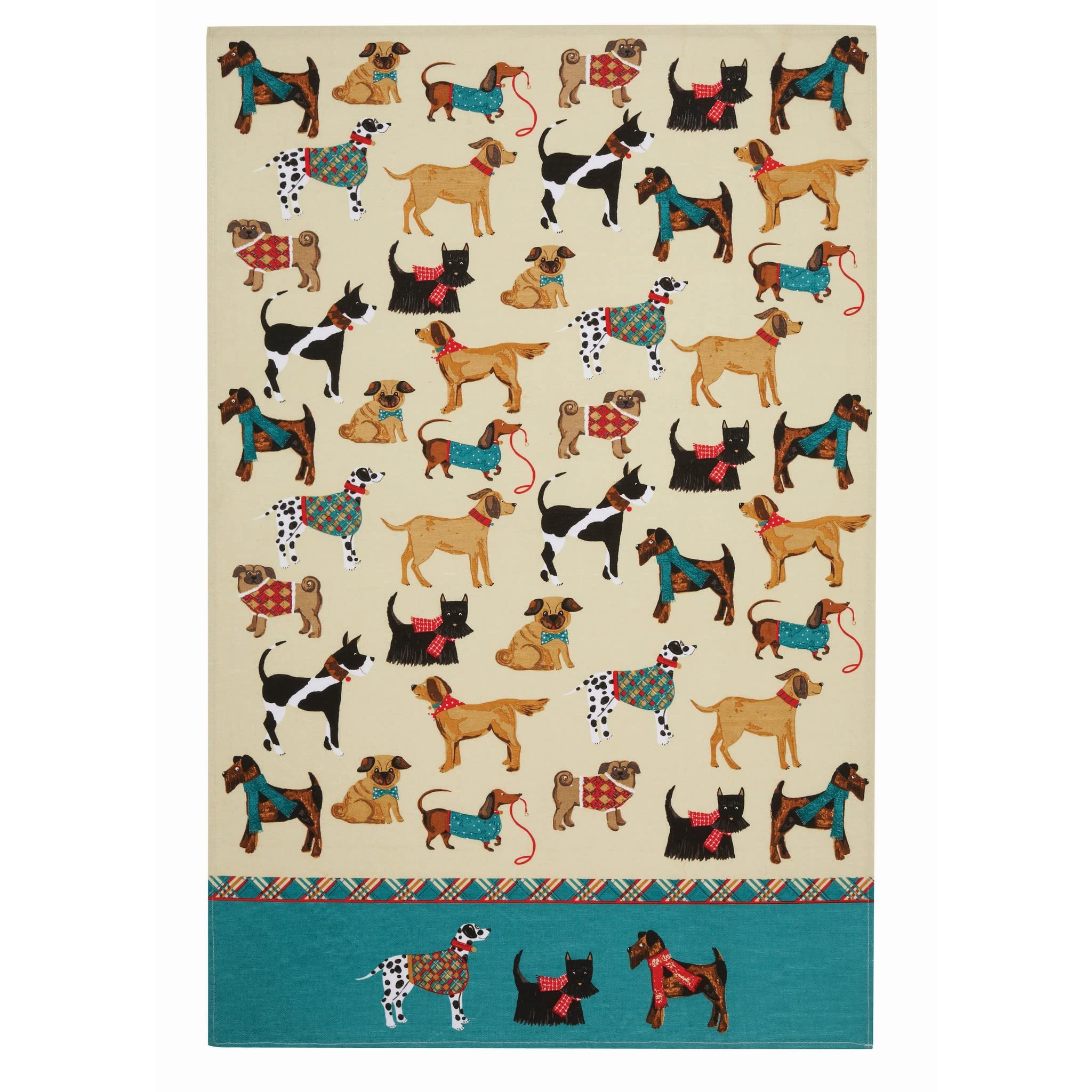 Ulster Weavers Hound Dog Tea Towel, 100% Cotton - with Cute Dog Animal Print Design - Kitchen and Cooking Gifts for Bakers & Che
