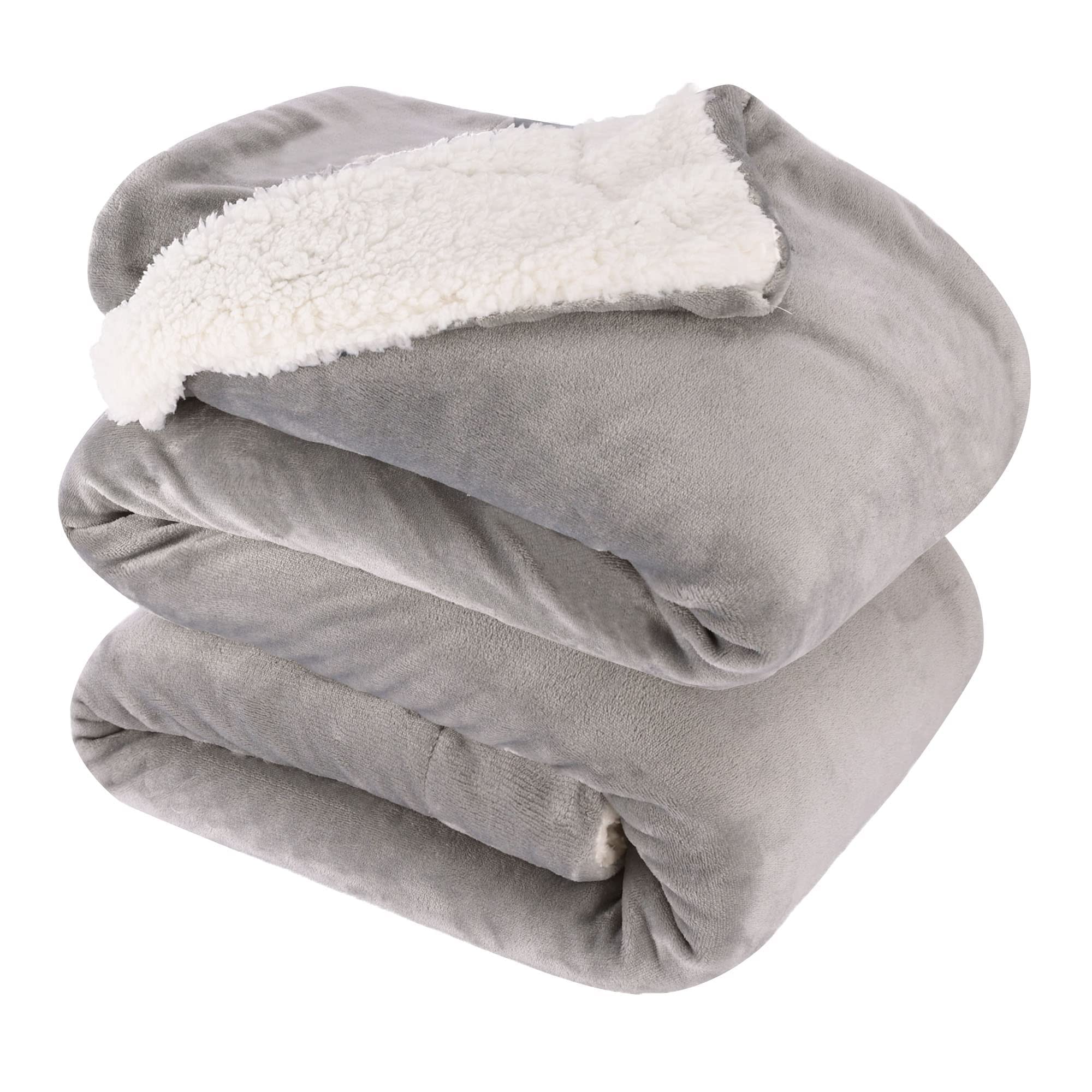 Nanpiper King Size Blanket Warm Sherpa Blanket, Soft Fleece Throw Blanket For Bed, Reversible Thick Fuzzy Blanket For Winter (Li