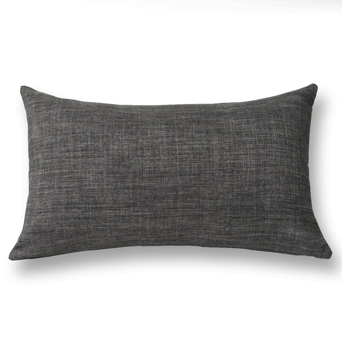 Jeanerlor Lined Linen Dark Grey Throw Pillow Cover 12X20 Inch Cushion Case From Home Decor For Couch/Christmas,(30 X 50 Cm), Dar