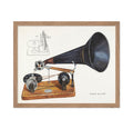 Poster Master Vintage Gramophone Poster - Retro Gramophone Painting Print - Phonograph Art - Gift for Men, Women, Musician - Gre