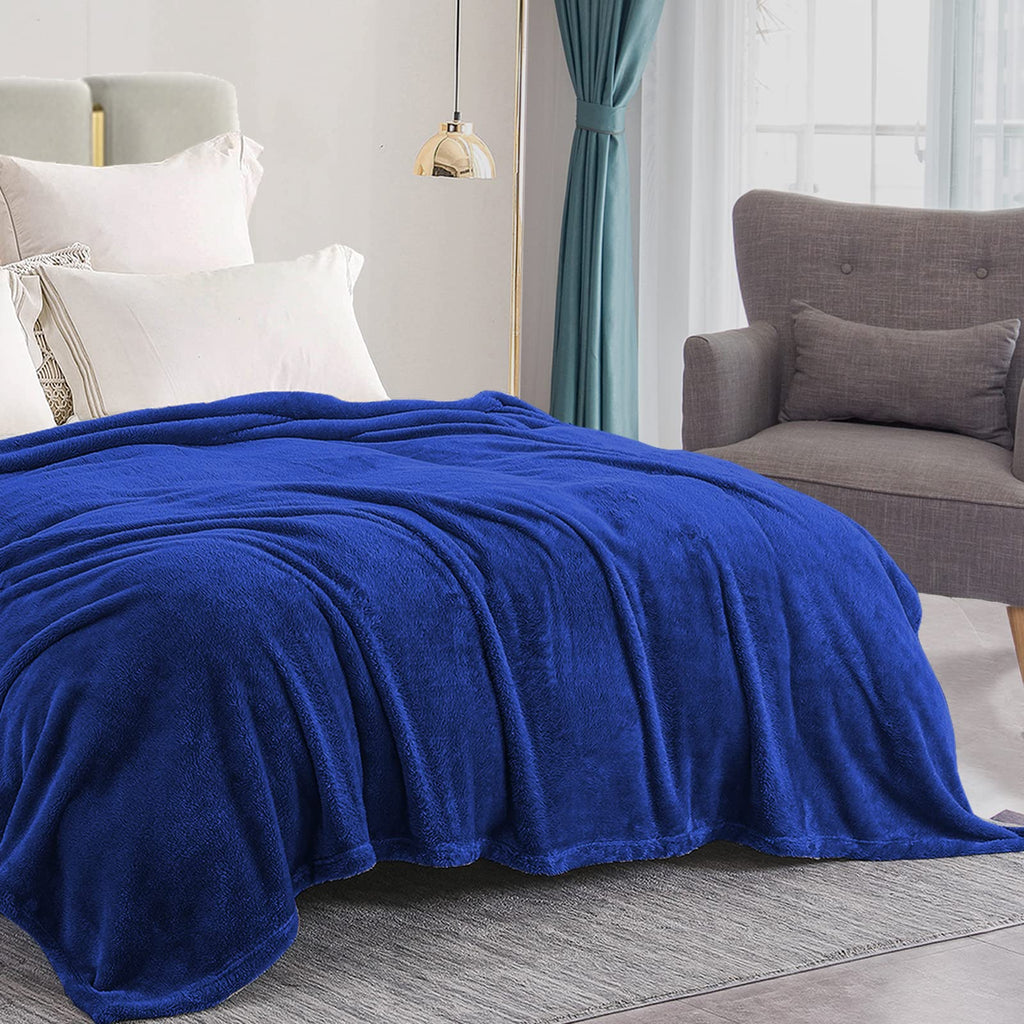Exclusivo Mezcla Plush Fuzzy Fleece Bed Blanket Twin Size, Super Soft, Fluffy And Warm Blankets For Couch, Bed, All Season Use (