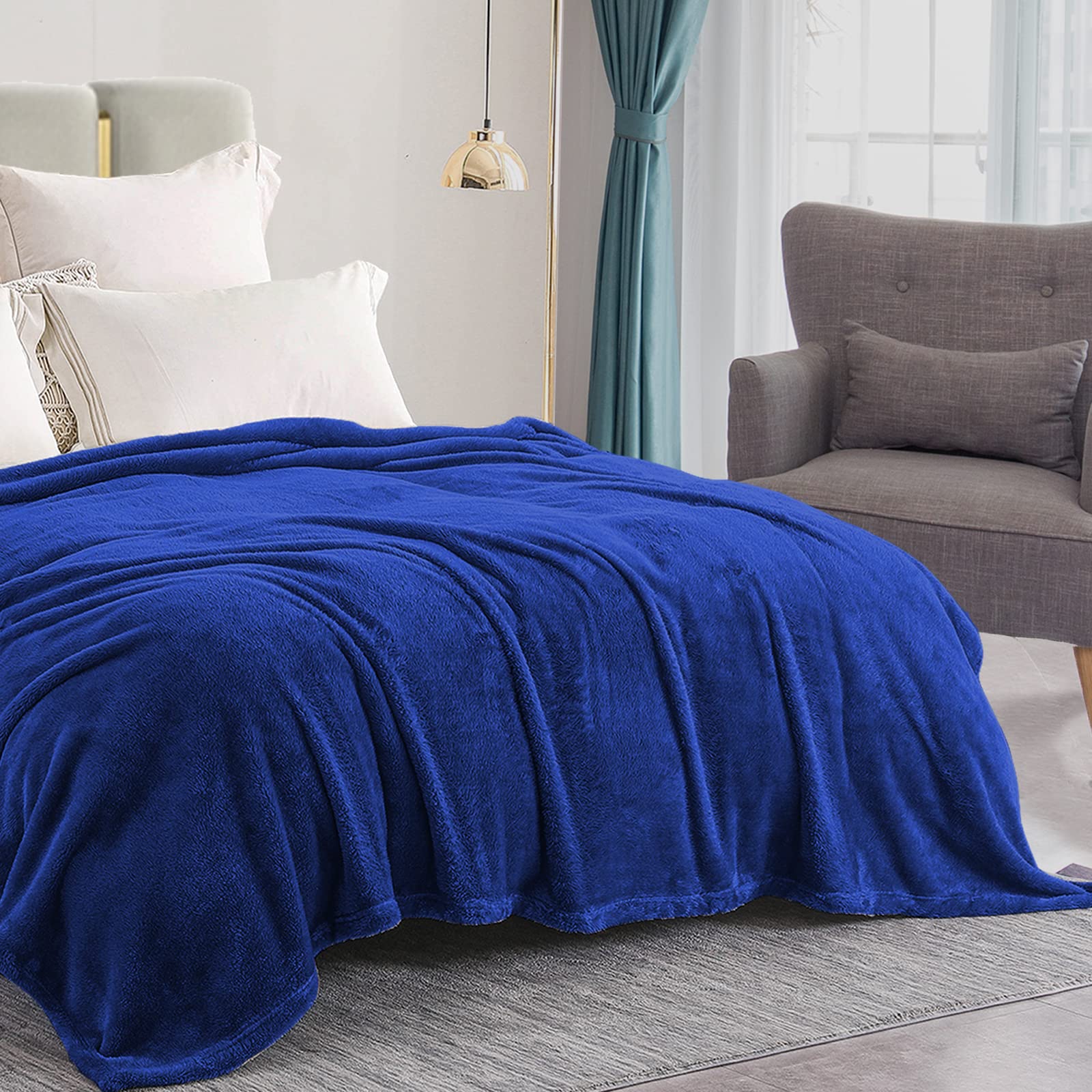 Exclusivo Mezcla Plush Fuzzy Fleece Bed Blanket Twin Size, Super Soft, Fluffy And Warm Blankets For Couch, Bed, All Season Use (