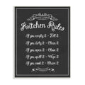 Stupell Industries Kitchen Rules Chalkboard Vintage Sign Wall Plaque, 10 X 15, Black