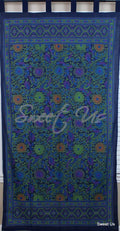 Sunflower Tab Top Curtain-Drape-Door Panel-Blue