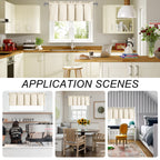 Dwcn Bathroom Window Curtains, Valance Curtains For Living Room, Kitchen Valance Solid Short Topper, 18 Inch Basement Window Cur