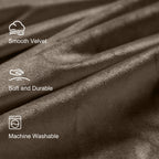Lazzzy Brown Velvet Curtains Room Darkening Thermal Insulated Curtains 108 Inch Long Window Drapes For Bedroom Living Room Super Soft Luxury Rod Pocket Window Treatment, 2 Panels, Coffee