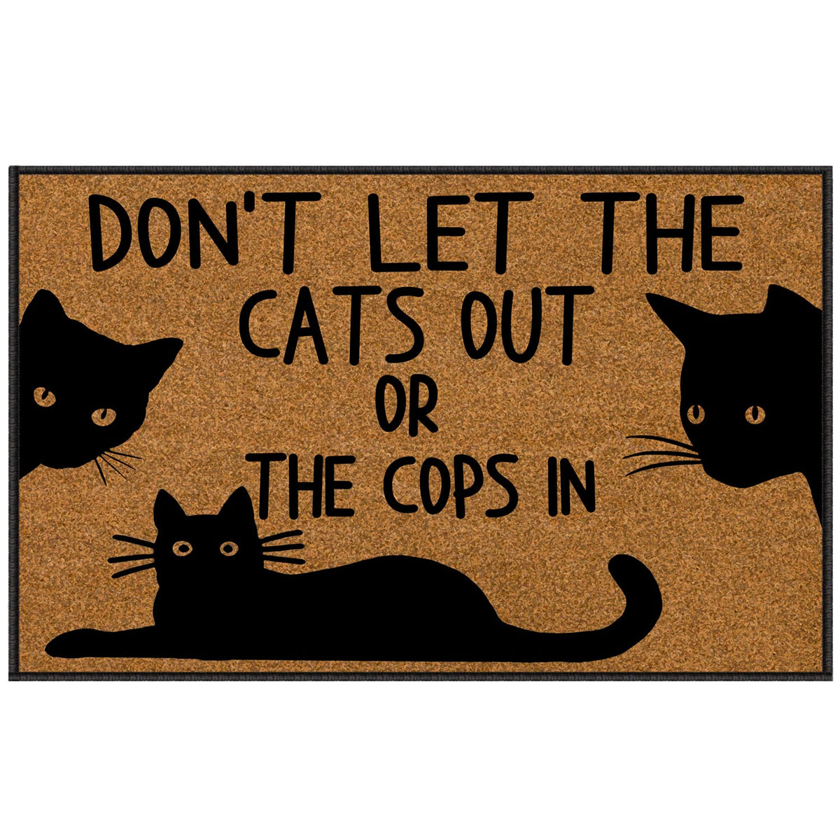 Binhang Indoor Welcome Mat, Door Mats Indoor Entrance Traps Sand And Dirt Well Fabric Dont Let The Cats Out Or The Cops In (30'