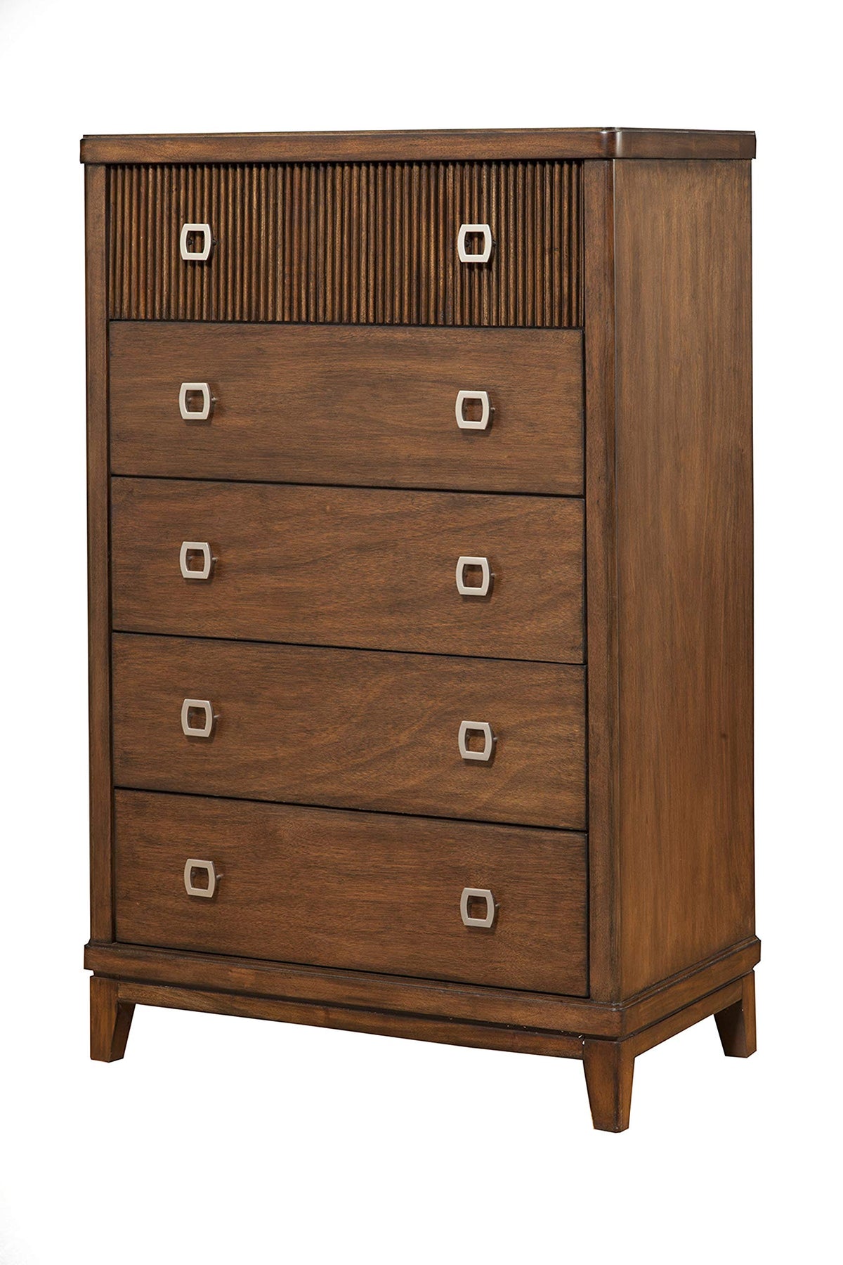 Alpine Furniture Chest 5 Drawer Burgandy