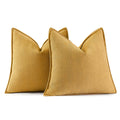 Miulee Pack Of 2 Gold Decorative Pillow Covers 22X22 Inch Soft Chenille Luxurious Couch Throw Pillows Farmhouse Cushion Covers Euro Shams With Elegant Design For Sofa Bedroom Living Room Home Decor