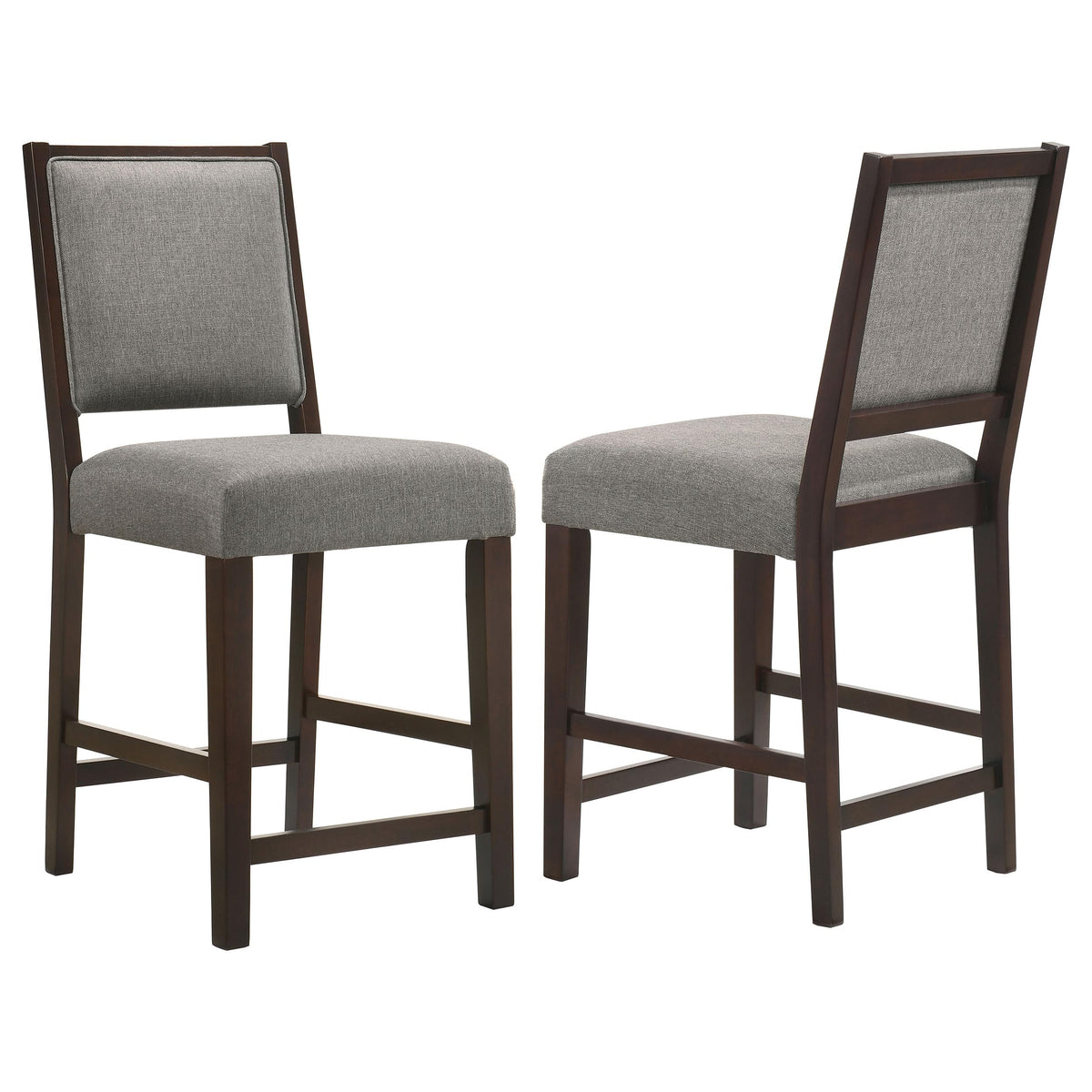 Coaster Home Furnishings Bedford Fabric Upholstered Counter Chair Grey (Set Of 2)