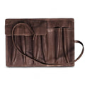 Leather Fountain Pen Case (Holds 6 Pens) - Secured Fountain Pen Pouch W/Sturdy Strap & Fold Over Flap - Handcrafted Wrap Leather