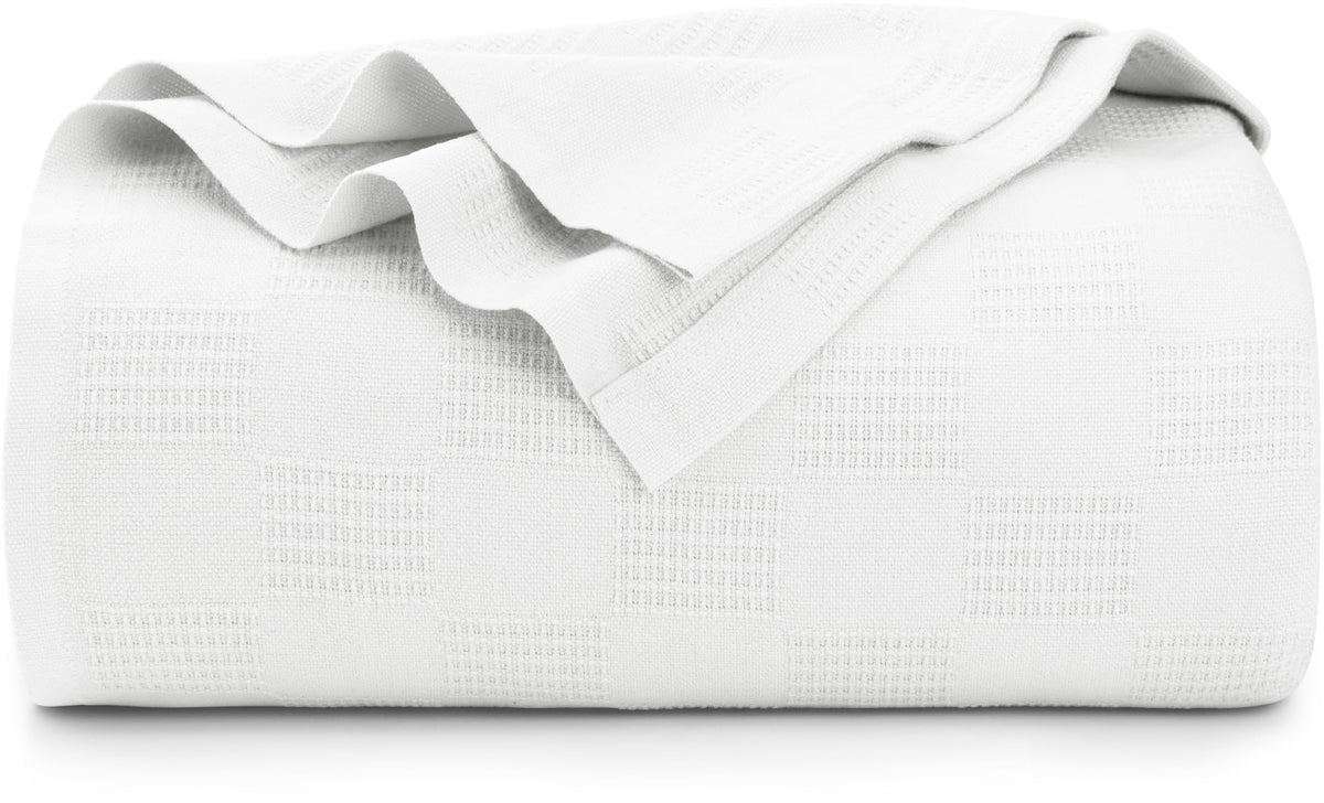 Utopia Bedding White Cotton Blanket [King, 90X108 Inch] 350Gsm Soft Thermal Blanket (Pack Of 6)