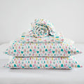 Intelligent Design Cozy Soft 100% Cotton Flannel Sheets, Breathable Festive & Adorable Print Cotton Flannel Sheet Set, Deep Pock
