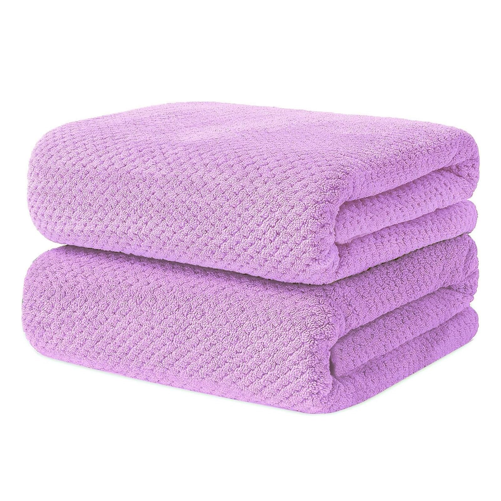 Wuwahold 2 Pack Bath Towel Set, Waffle Bath Towel Set, Microfiber Super Soft Highly Absorbent, Sturdy Quick Drying Towels for Ba