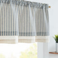 jinchan Linen Valance Curtain Striped Small Window Curtain Double Layer Light Filtering Beach Coastal Modern Farmhouse Valance f