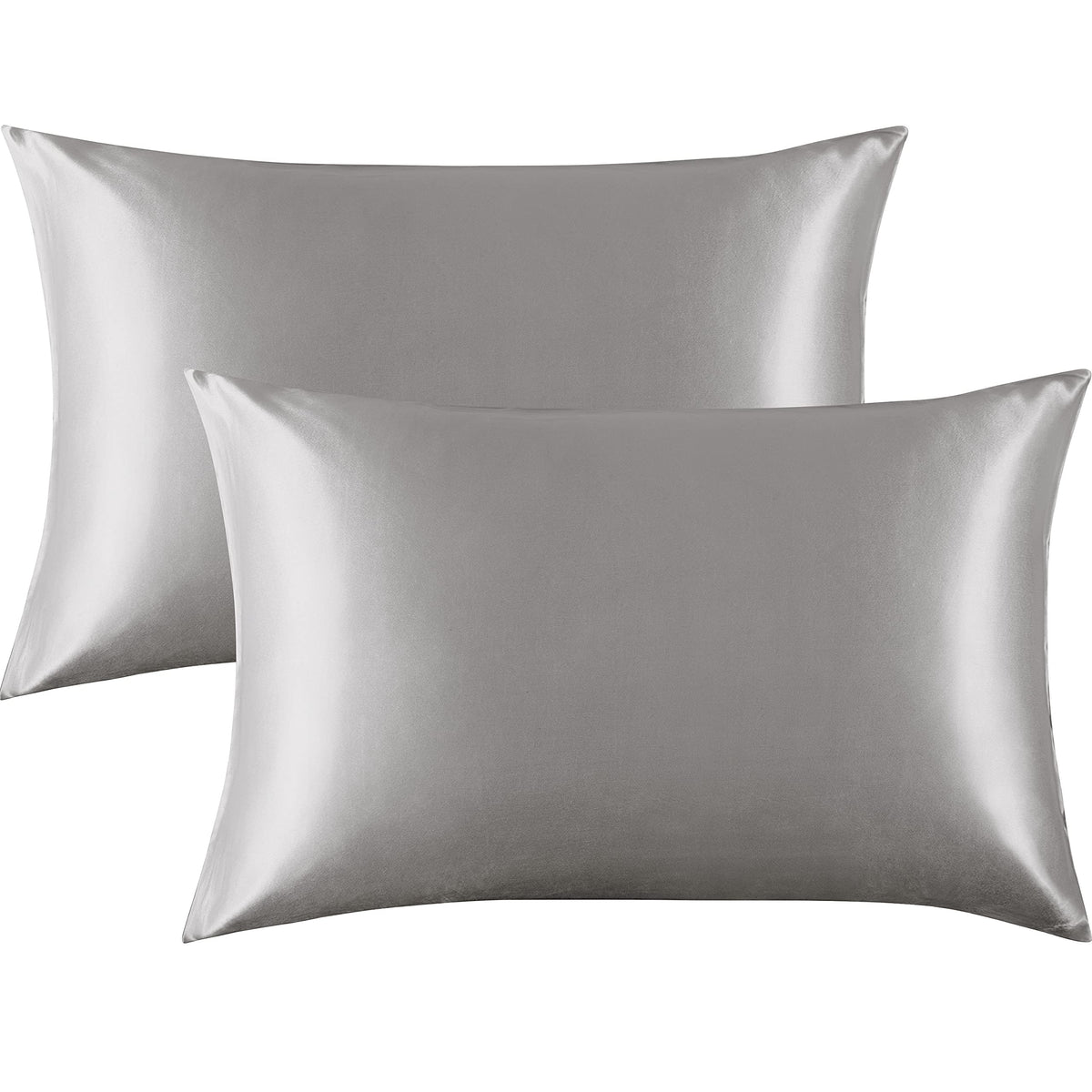 Flxxie 2 Pack Satin Pillowcases For Hair And Skin, Luxury Soft Queen (20X30 Inches) Silky Pillow Cases With Envelope Closure, Gr