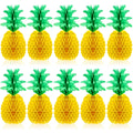 Blulu 10 Pcs 14 Inch Pineapple Honeycomb Centerpieces Tissue Paper Pineapple Table Hanging Decorations for Tropical Luau Hawaiia