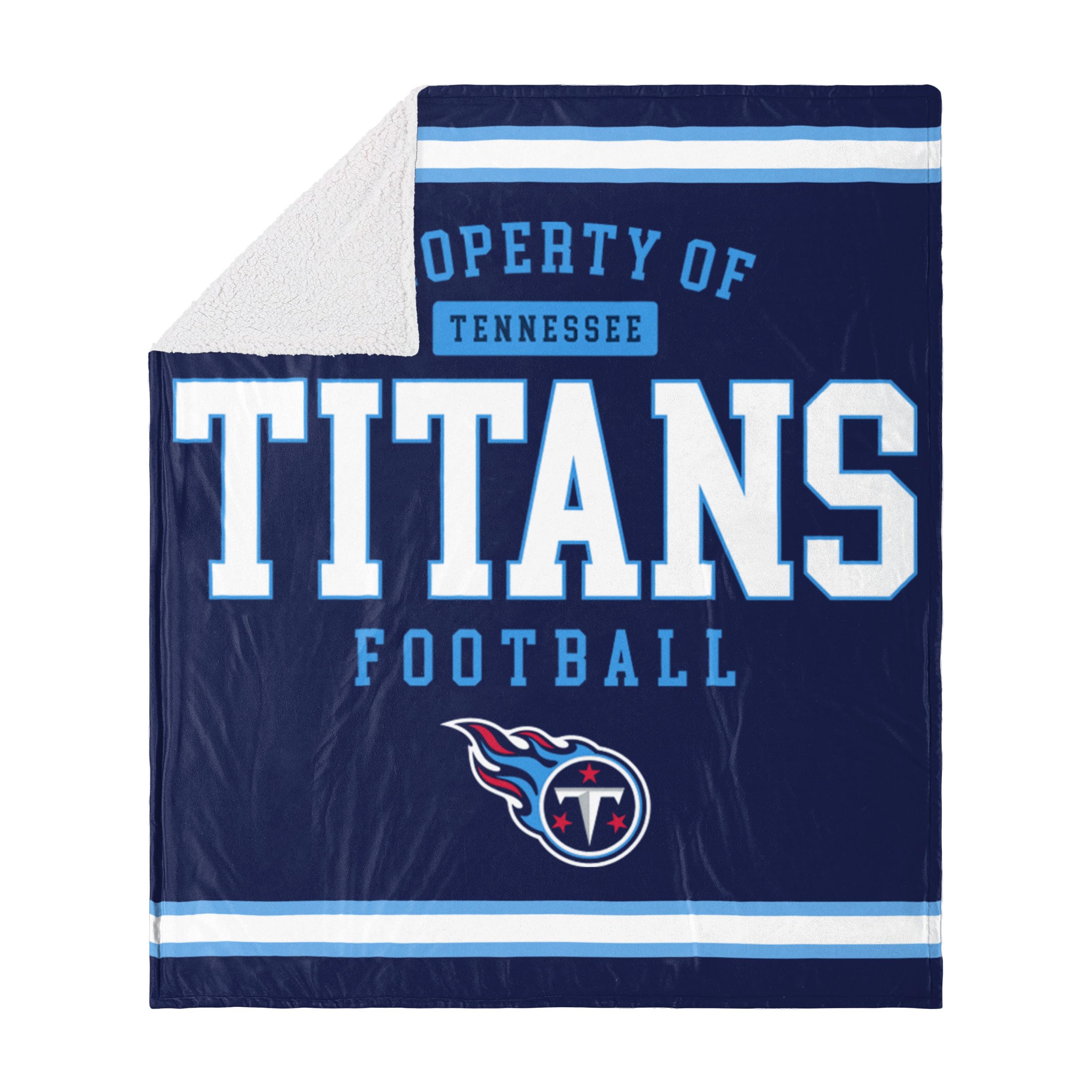 Foco Tennessee Titans Nfl Team Property Of Sherpa Fleece Blanket
