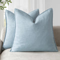 Foindtower Pack Of 2, Decorative Linen Soild Throw Pillow Covers Soft Accent Euro Cushion Case Boho Farmhouse Pillowcase For Cha