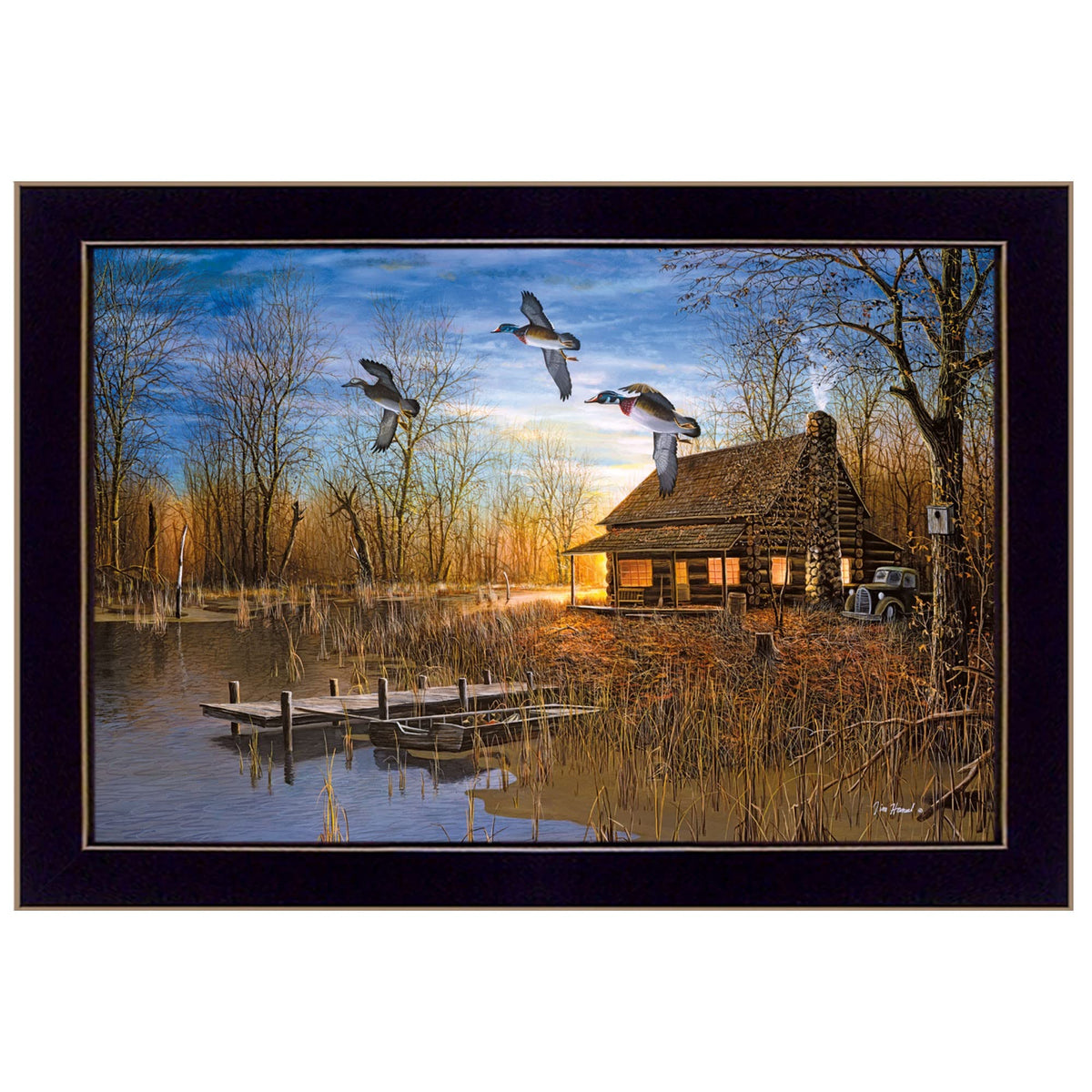 Passing Through Black Framed Print Wall Art