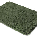 Yeaban Olive Green Bathroom Rugs - Thick Chenille Bath Mats | Absorbent and Washable Bath Rug Non-Slip, Plush and Soft Rugs for 