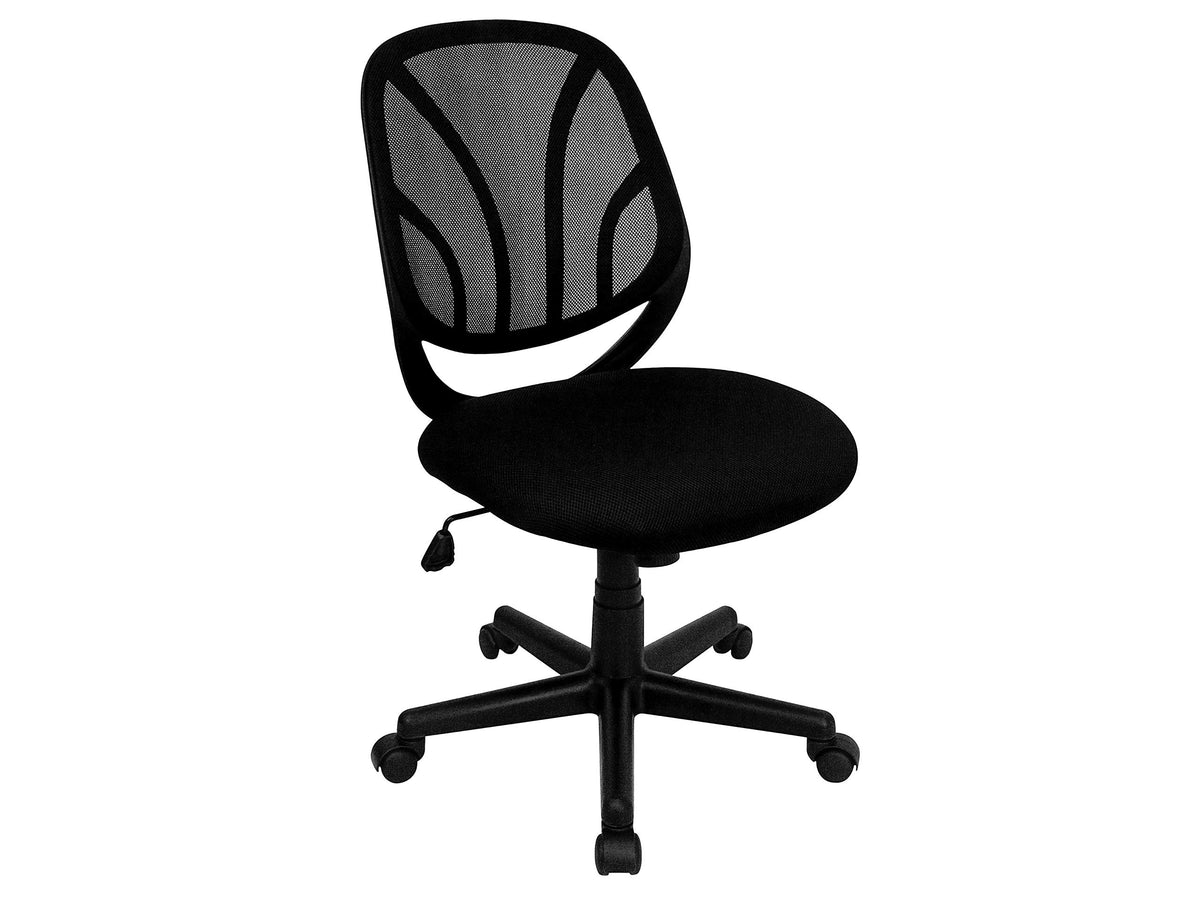 Flash Furniture Y-Go Chair™ Mid-Back Black Mesh Swivel Task Chair