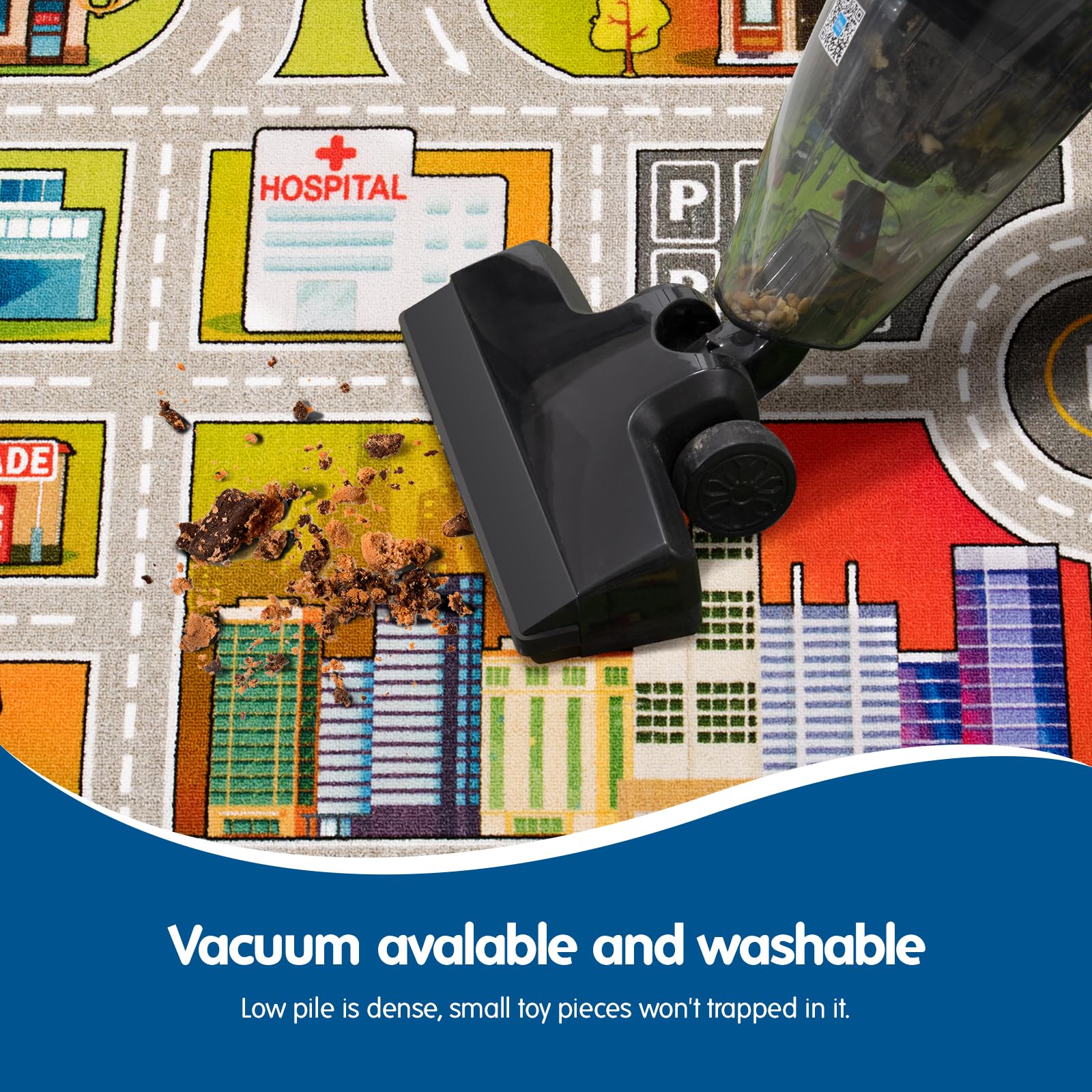 Booooom Jackson Kids Car Rug Play Mat 60X32 Inches,Car Mat For Kids Toy Cars,Car Rug,Non Slip Kids Rug For Bedroom Boys Playroom