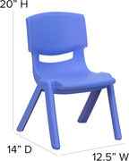 33 Round Blue Plastic Height Adjustable Activity Table