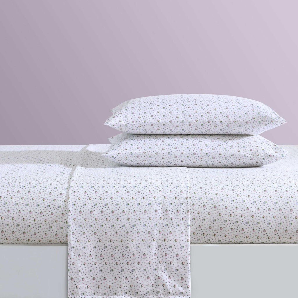 Betsey Johnson - Twin Bed Sheets, Soft & Lightweight Bedding, Fade & Wrinkle Resistant (Pretty Floral Ditsy Purple, Twin)