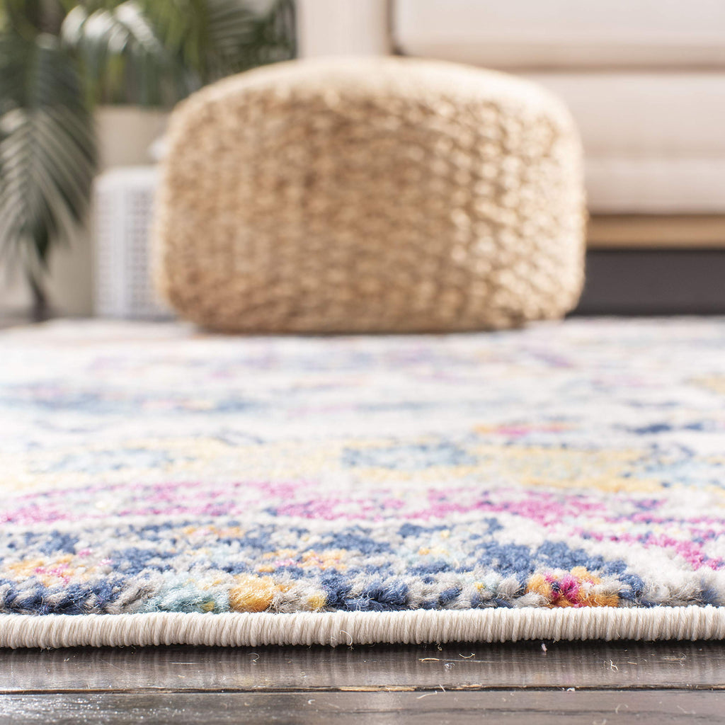 Safavieh Madison Collection Area Rug - 9' X 12', Cream & Multi, Boho Chic Glam Paisley Design, Non-Shedding & Easy Care, Ideal F