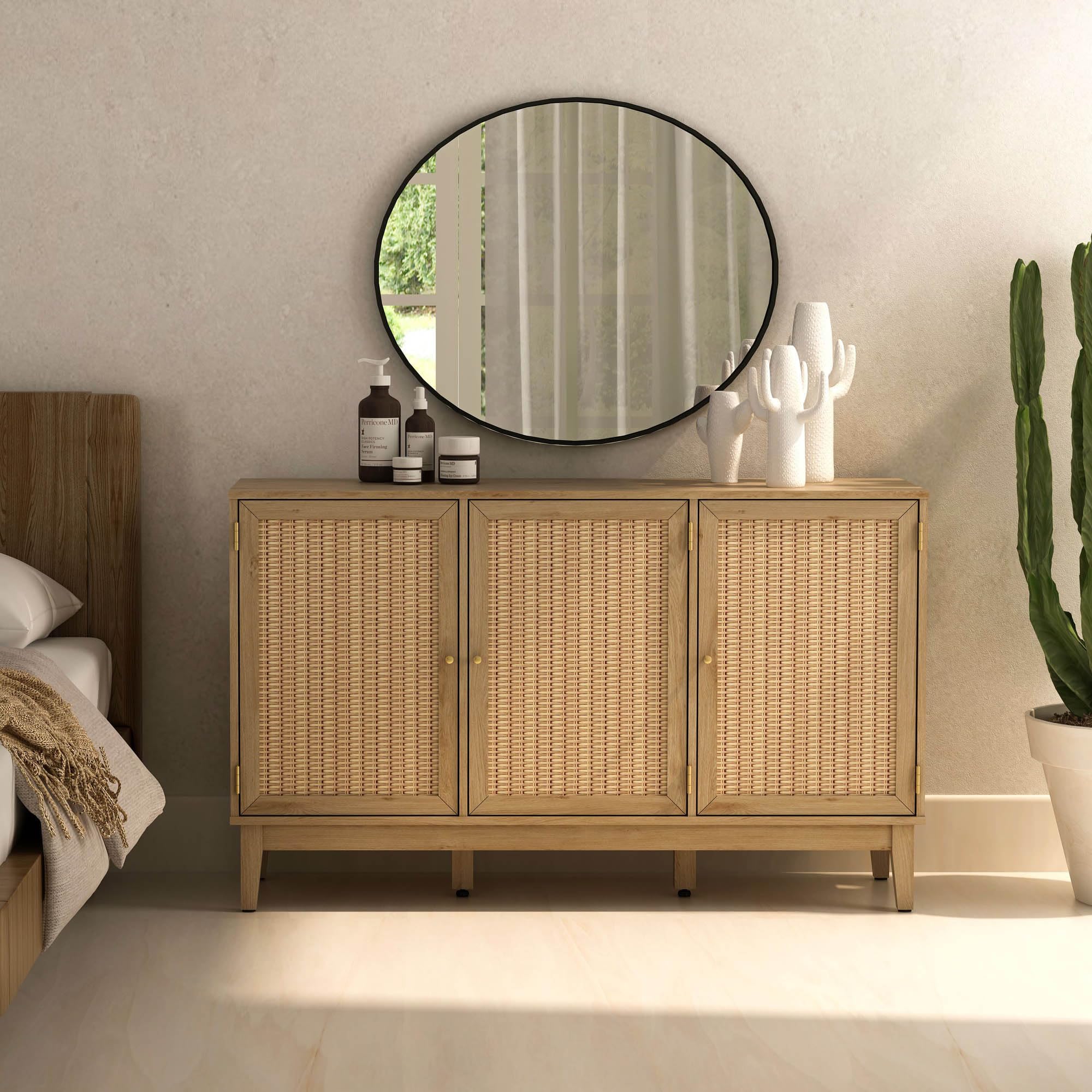 Anderson Teak Bodrum 50&quot; Wide Rattan Sideboard, Extra Large, Brown