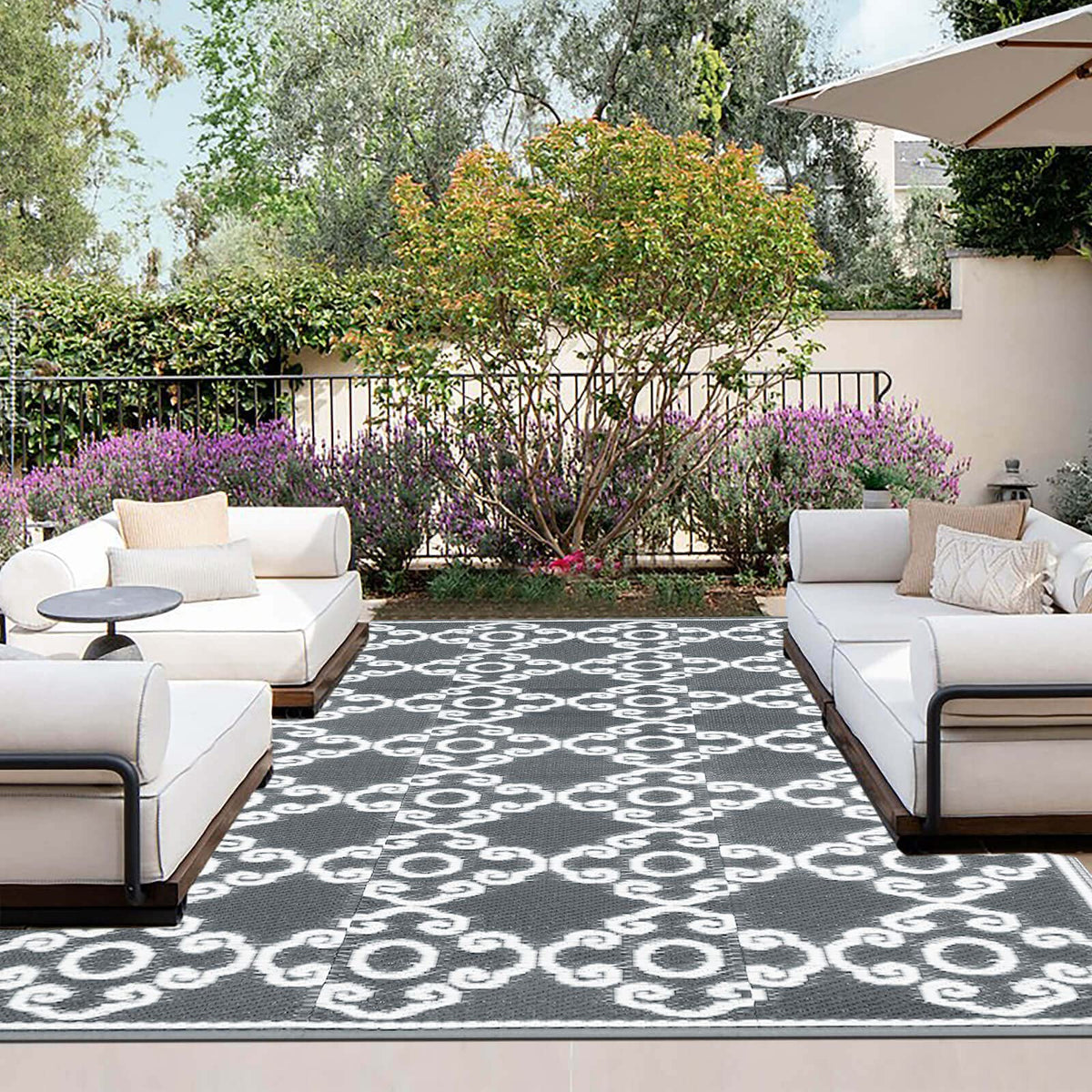 Outdoorlines Outdoor Reversible Rugs For Patio 6X9 Ft - Outside Plastic Carpet, Stain & Uv Resistant Portable Rv Mat, Straw Rug