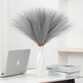 Wttisel 30pcs 22 Grey Pampas Grass - Faux Pampas Grass Decor Pompas Floral Arrangement and Vase Filler for Boho Home Wedding Mot
