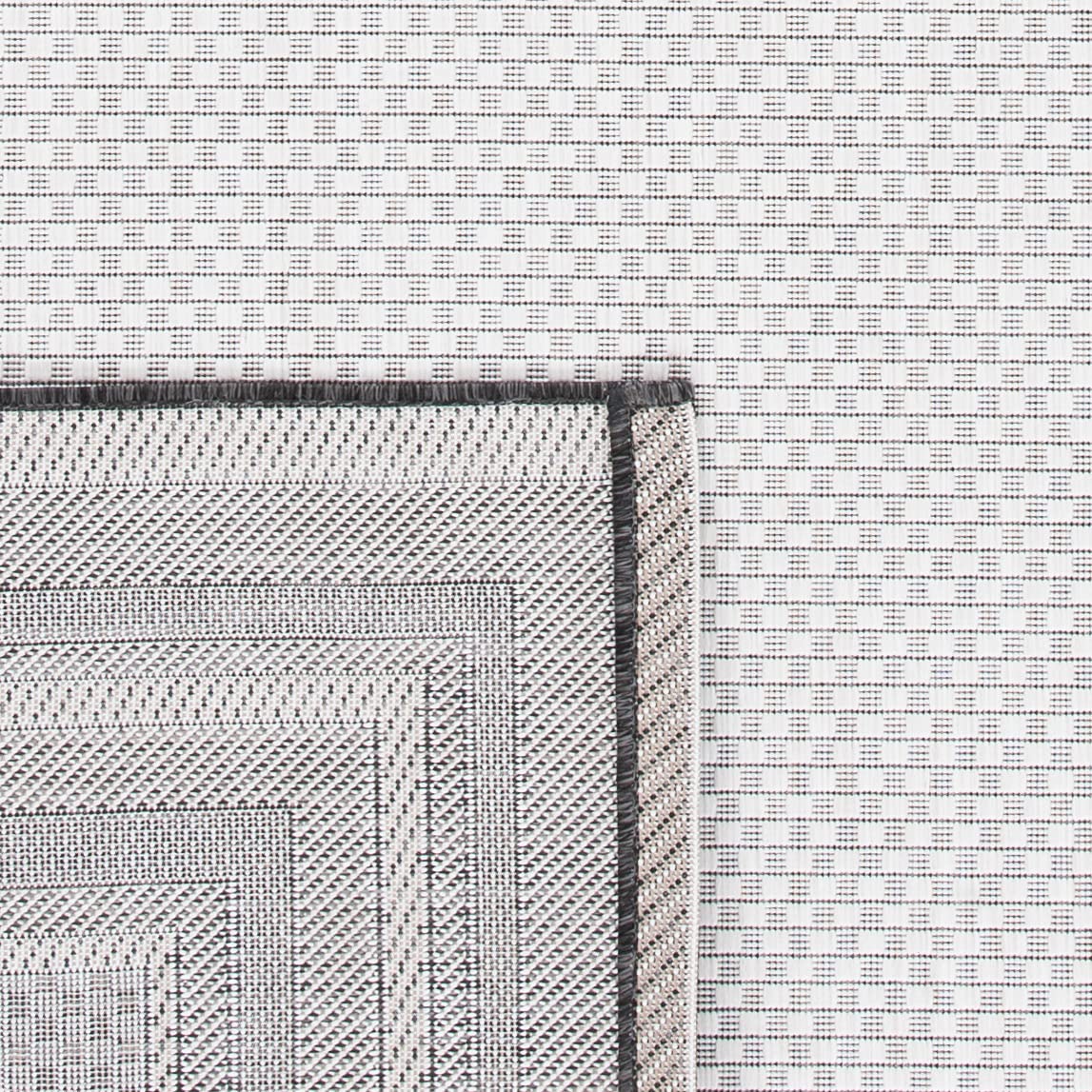 Safavieh Courtyard Collection 8' X 10' Ivory / Black Cy8475 Indoor/ Outdoor Waterproof Easy Cleaning Patio Backyard Mudroom Area