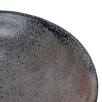 Creative Co-Op Stoneware Handle And Base, Black Reactive Glaze Bowl, 8'' L X 8'' W X 3.75'' H