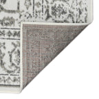 HomeRoots 531761 9 x 12 ft. Light Gray Floral Power Loom Rectangle Area Rug with Fringe